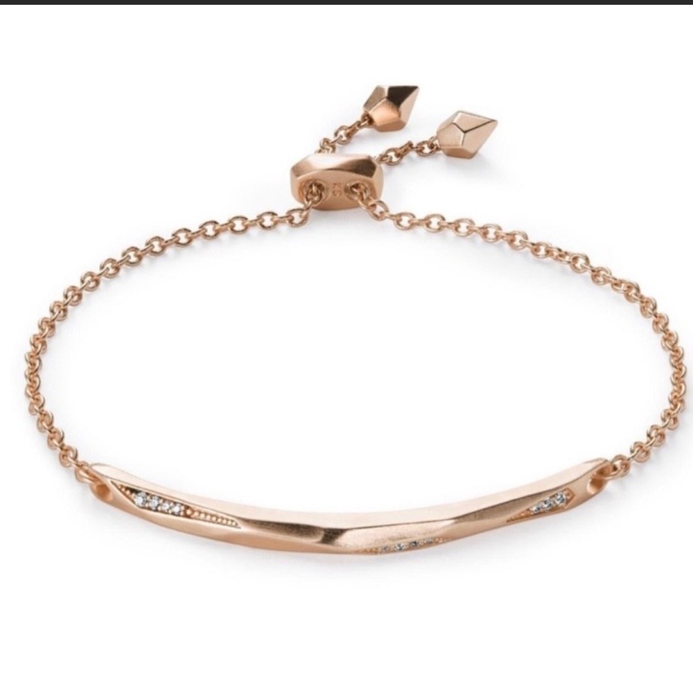 Kendra Scott Angela Adjustable Chain Bracelet in Rose Gold
